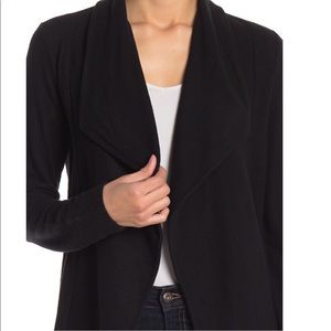 Bordeaux Solid Open Front Brushed Hacci Knit Card